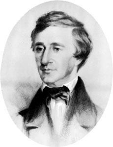 engraving of Thoreau - approximately 1839