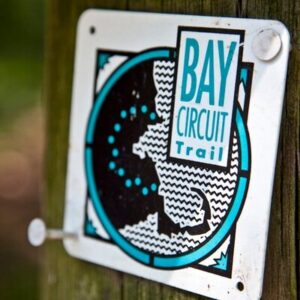 bay circuit trail sign on telephone pole