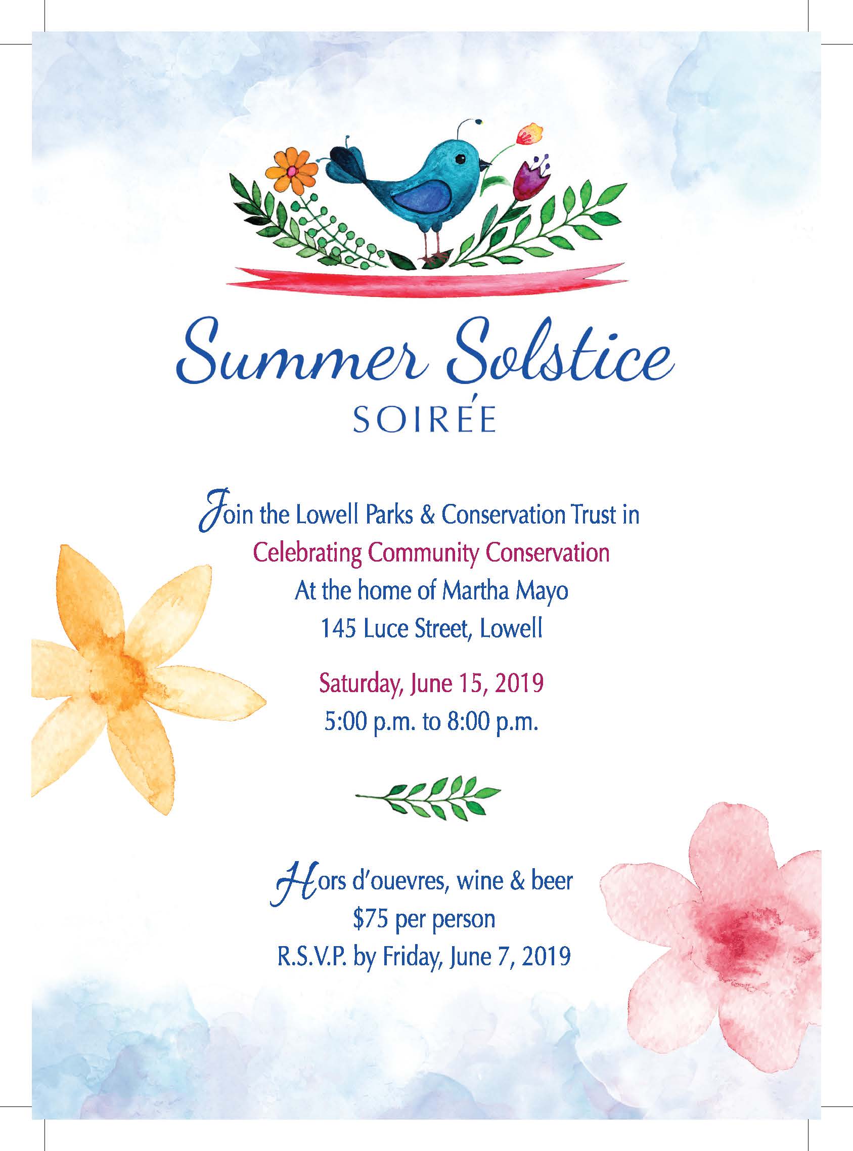 Lowell Parks & Conservation TrustSummer Solstice Soiree - Lowell 