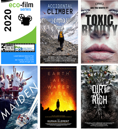 a collage of film logos for the eco film series 2020