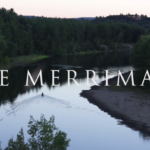 the merrimack - words against an image of the river and canoer